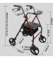 NEW SILVER Aluminum Foldable Rollator Walking Frame Outdoor Walker Aids Mobility